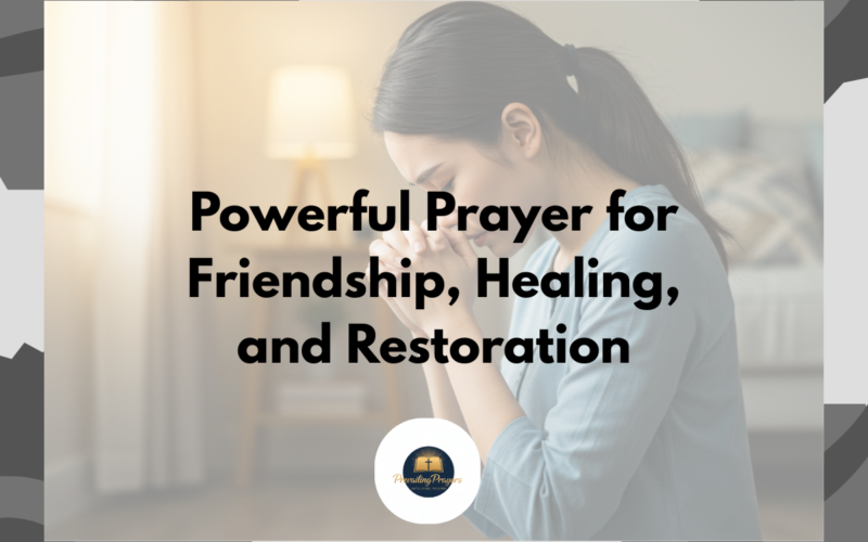 Prayer for friendship healing is more than a simple request for peace—it is a heartfelt cry for restoration, reconciliation, and renewed trust in a relationship that once brought joy and strength. When a friendship becomes strained through misunderstanding, betrayal, distance, or unspoken hurt, the emotional weight can feel overwhelming. Because friendships are built on shared memories, vulnerability, and loyalty, their fractures often cut deeply. That is why turning to God in prayer is not only helpful but essential. Friendship is a divine gift designed for encouragement, accountability, and companionship. The Bible reminds us in the Book of Proverbs that a true friend loves at all times, reflecting steadfast commitment rather than temporary convenience. Yet even the strongest bonds can weaken when pride replaces humility or silence replaces communication. Without intentional healing, small wounds can grow into lasting separation. Prayer for friendship healing invites God to step into the broken places. It asks Him to soften hardened hearts, dissolve resentment, and restore clarity where confusion exists. Through prayer, we surrender our need to be right and instead seek peace. We ask for wisdom to speak gently, courage to apologize sincerely, and grace to forgive fully. If you are carrying the burden of a strained relationship, know that God cares deeply about unity and reconciliation. Healing may take time, but with humility, faith, and consistent prayer, restoration is possible. A renewed friendship can emerge stronger, wiser, and more grounded in love than ever before.