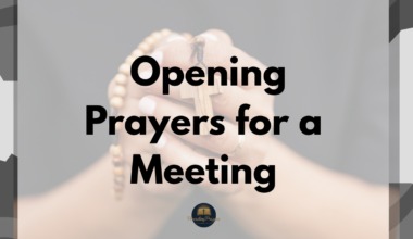 Opening Prayers for a Meeting