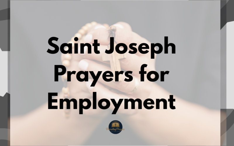 Saint Joseph Prayers for Employment