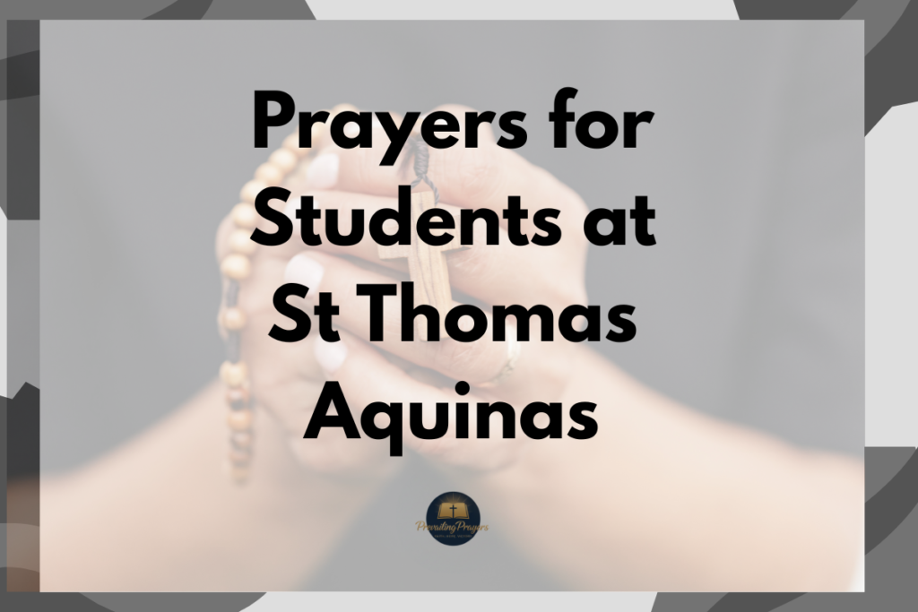 Prayers for Students at St Thomas Aquinas