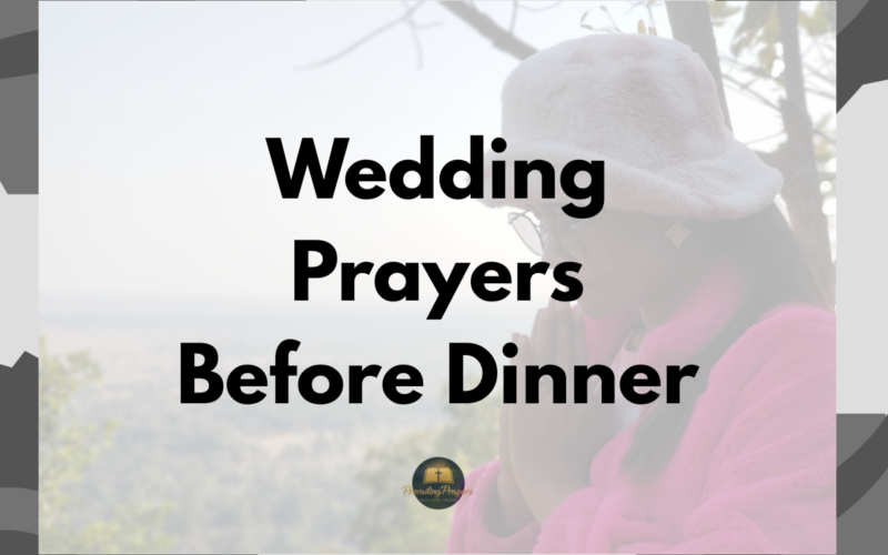 Wedding Prayers Before Dinner