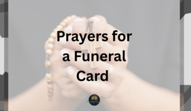 Prayers for a Funeral Card
