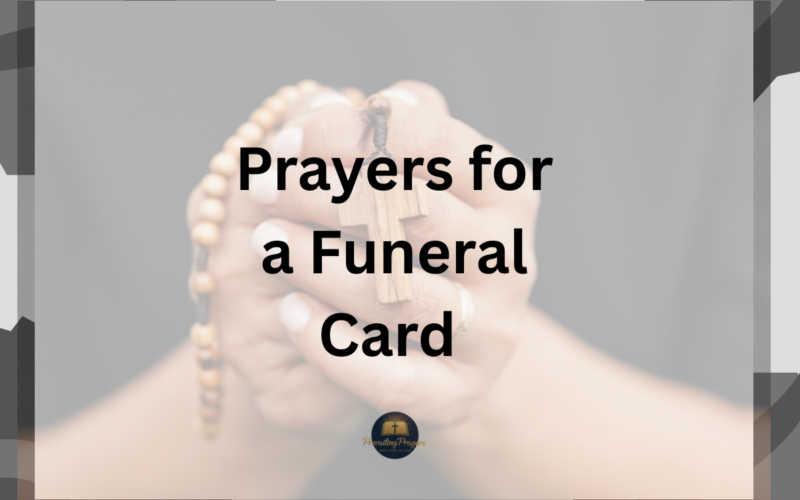 Prayers for a Funeral Card
