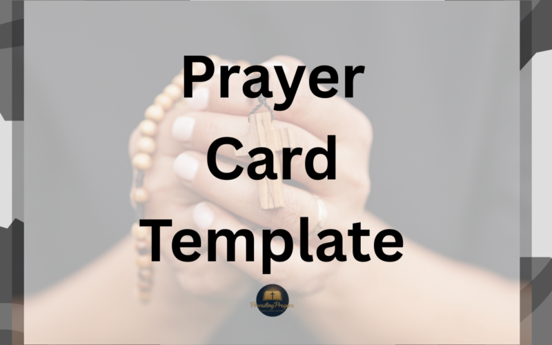 prayer Card Templates