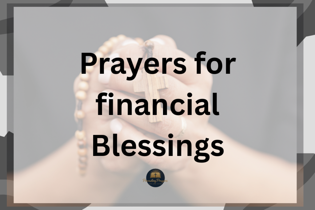 Prayers for financial Blessings