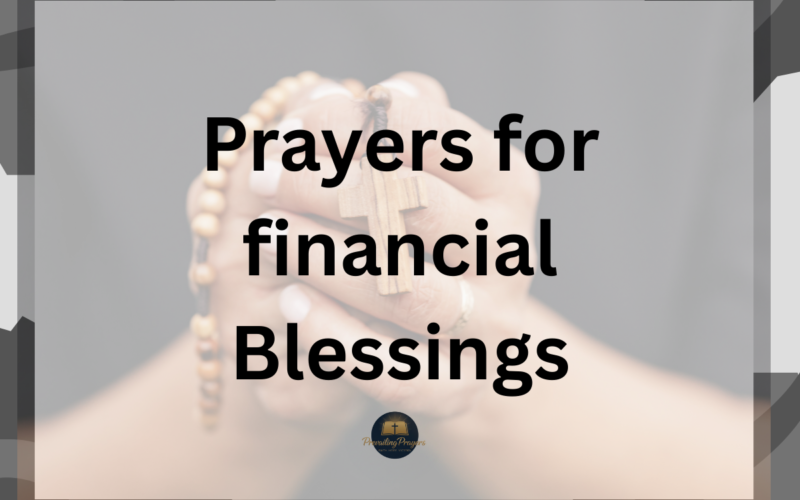 Prayers for financial Blessings