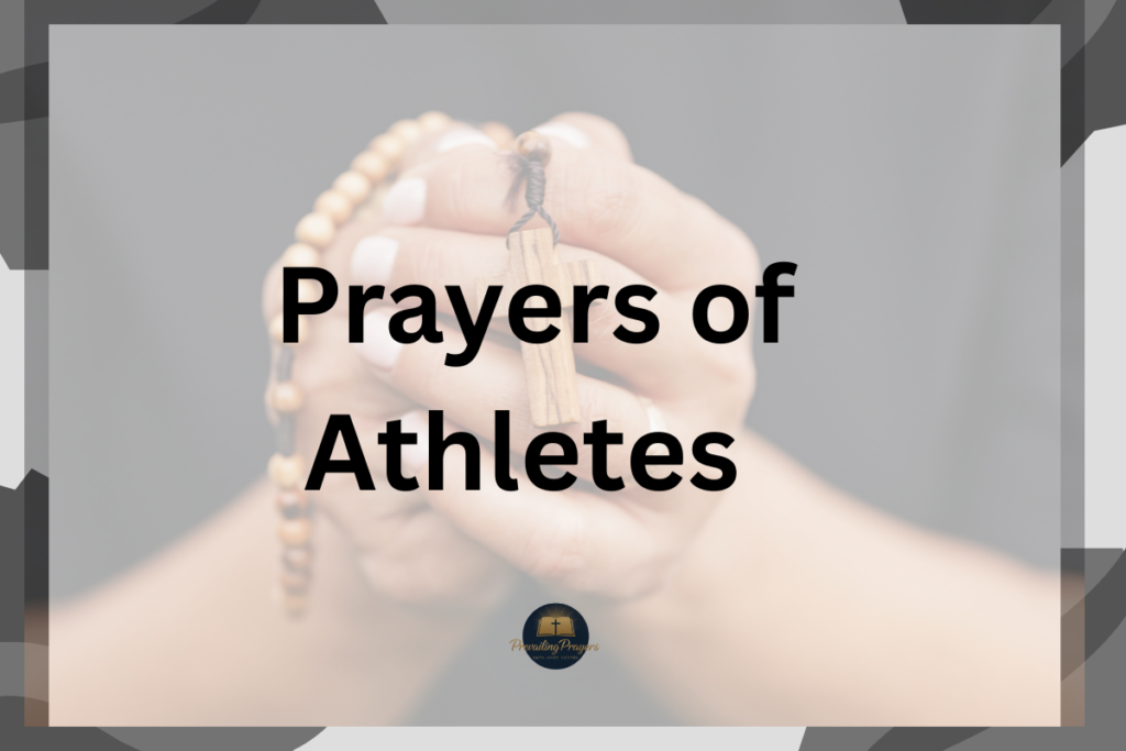 Prayers of Athletes