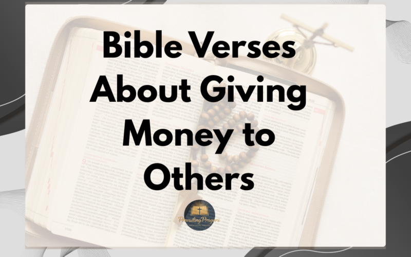 Bible Verses About Giving Money to Others